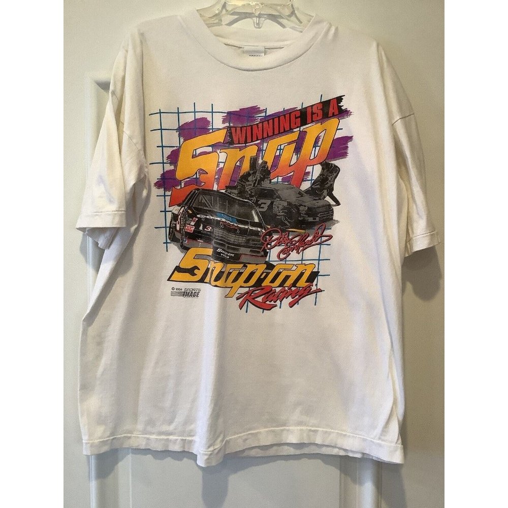Vintage 1994 Dale Earnhardt Snap On Single Stitch Nascar T Shirt XL Sports Image